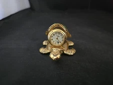 Elgin Quartz Enamel Sea Turtle Trinket Watch Clock-Works Has New Battery