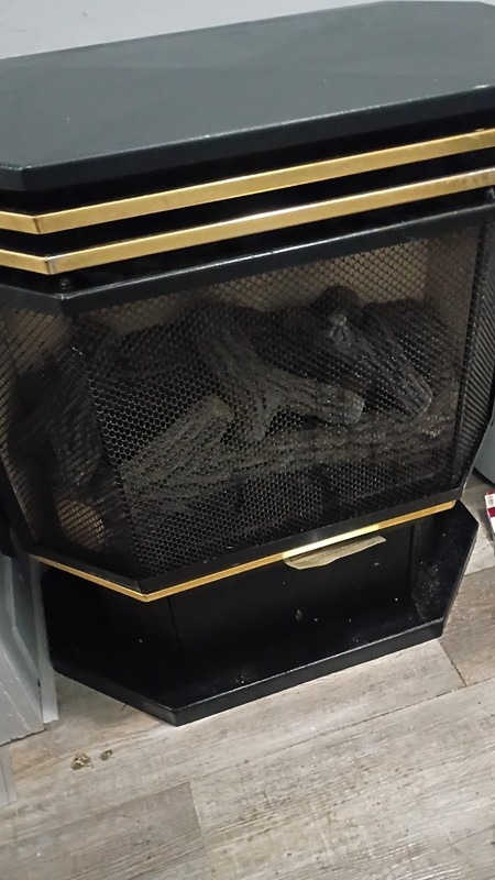 Burning Desire WG7/NG Ventless Natural Gas Unvented Heater 27000 BTU Black/Gold