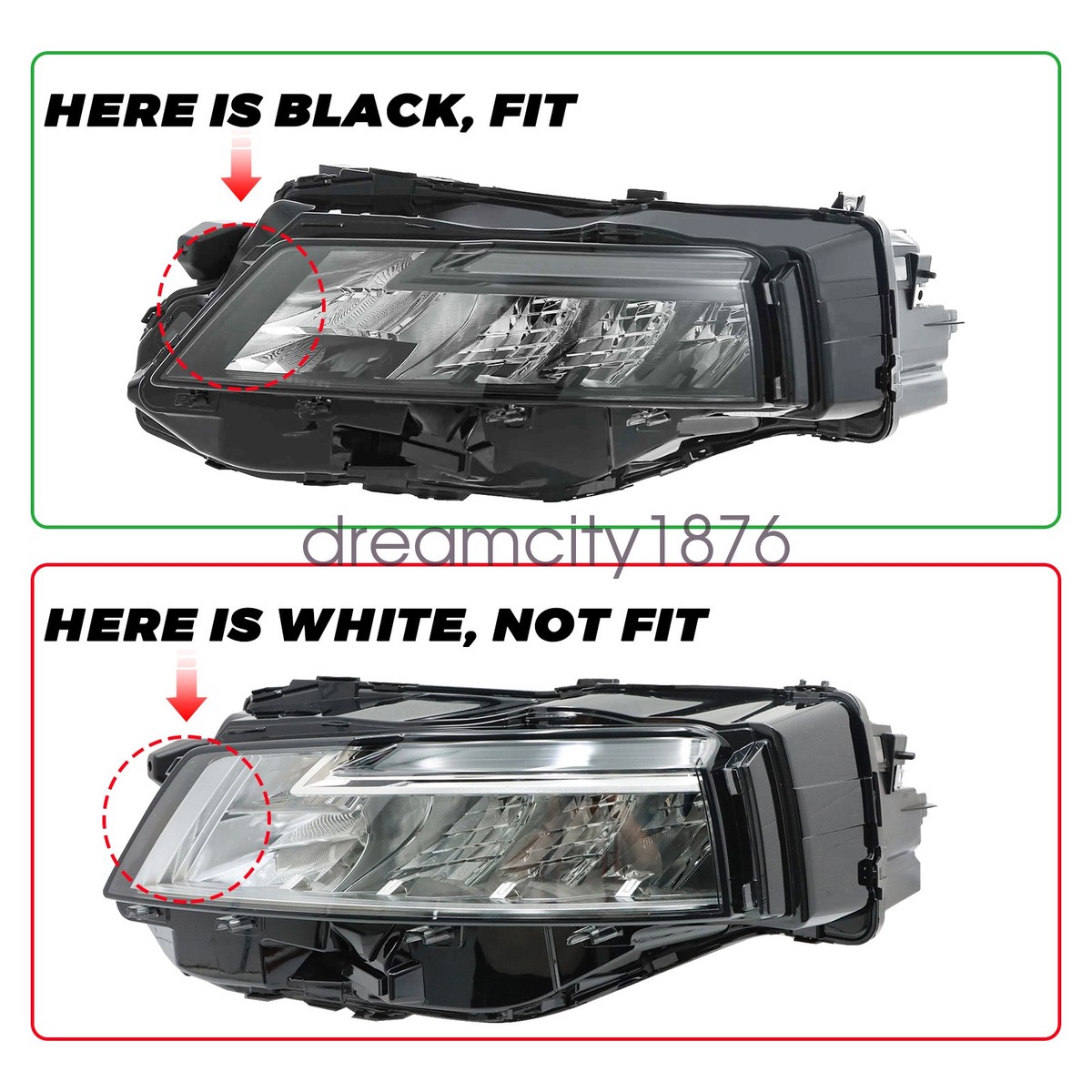 For 2021-25 Nissan Rogue S 260606RR6A Black LED Headlight Left