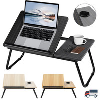 Folding Laptop Table Stand Bed Tray Sofa Lap Breakfast Portable Computer Desk UK