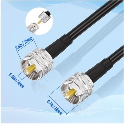 High Quality 50ft CB Antenna Cable with UHF PL259 Connectors