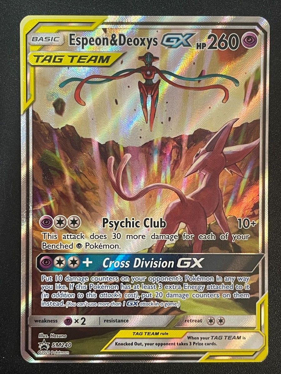 Espeon & Deoxys GX SM240 Alternate Full Art Pokémon SM Promos - NM