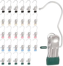 30 Pack Heavy Hanger Clips for Closet, Laundry Hooks Hanging Clips with,