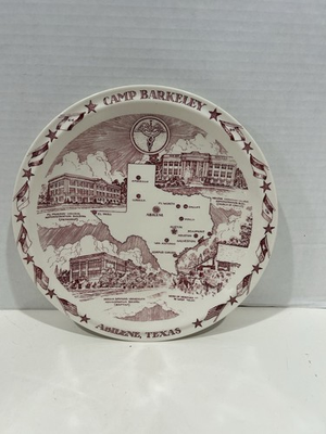 #ad Camp Barkeley Abilene Texas Vernon Kilns Plate 10 1 2” $49.99