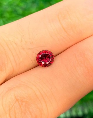 4.20 Ct Rare Natural Mozambique Red Ruby Round Cut GIE Certified Loose Gemstone