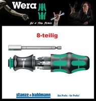 Wera Magazinbithalter Set Kk 28 8-Teilig Schlitz / Ph / Pzd Bit Schraubendreher