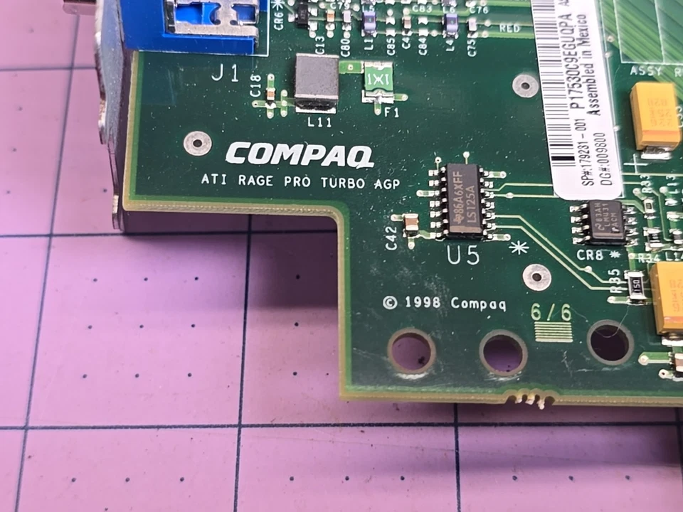 COMPAQ ATI Rage Pro Turbo 4MB AGP PC Graphics Card VID-ATI4AG - Tested - Works - Image 2 of 4