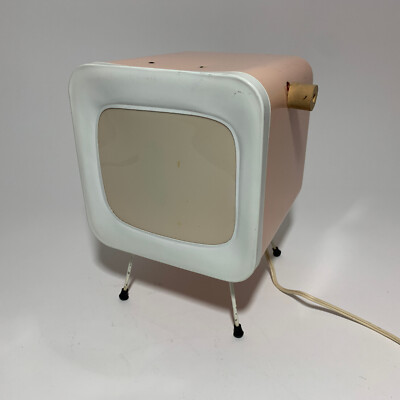 Rare early 1950's Richard G Krueger Motion TV & Music Box Nursery Lamp - Works!