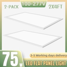 2X4FT LED Flat Panel Light 8400LM 75W 5000K Dimmable Drop Ceiling Office Lights