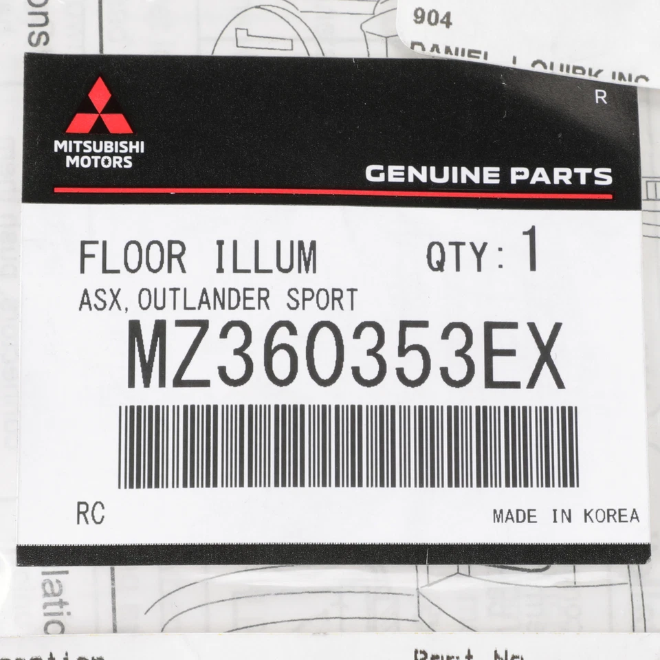 OEM 2011-2021 Genuine Mitsubishi Outlander Illumination Floor Kit MZ360353EX - Image 2 of 2