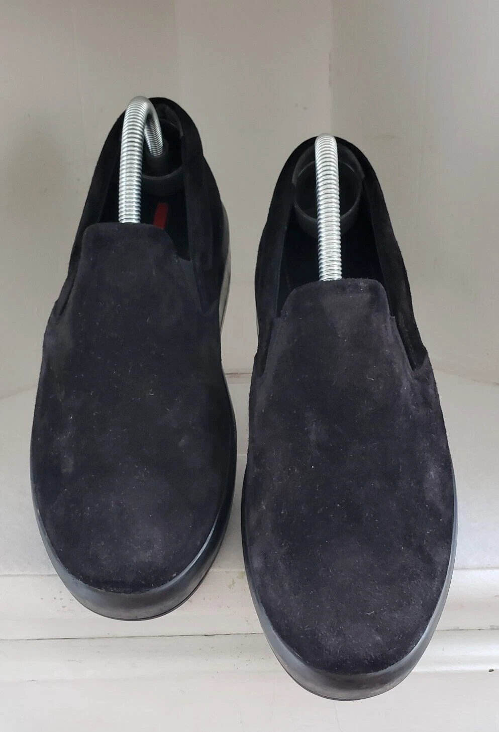 Mocassino donna Prada slip on misura 39 5 8 5 9 scarpe pelle scamosciata nero 3S6237