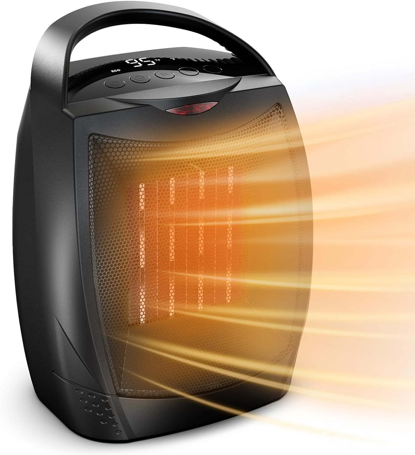 Digital Space Heater, 1500W/750W Portable ETL Listed Electric Heater with 4 Mode