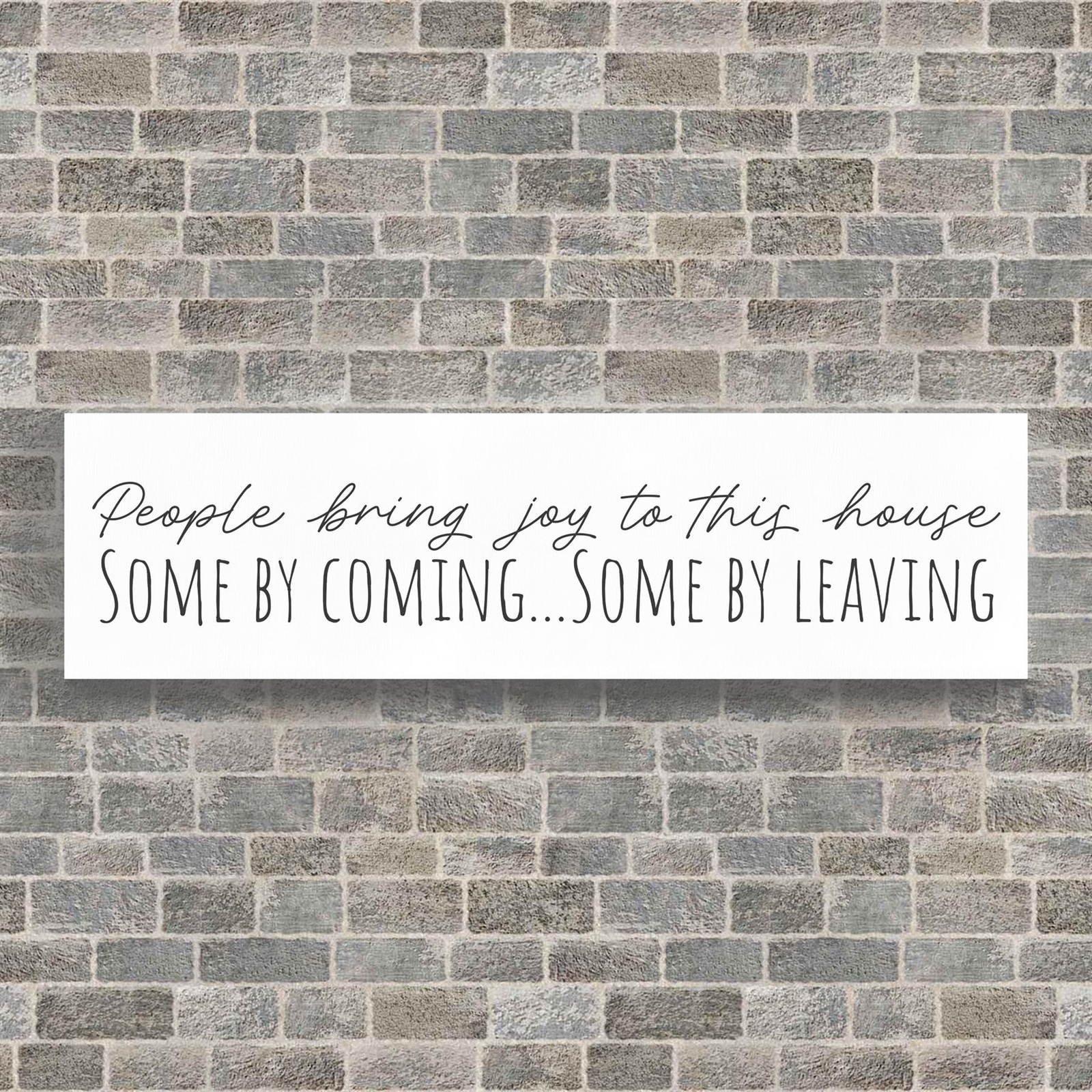 People Bring Joy Humorous Typography Large Wooden Wall Mounted Plaque