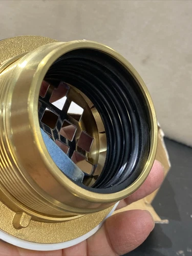 PlumBest D40140R 2-Inch Brass No Caulk Shower Drain with Stainless Steel Stra... - Picture 3 of 6