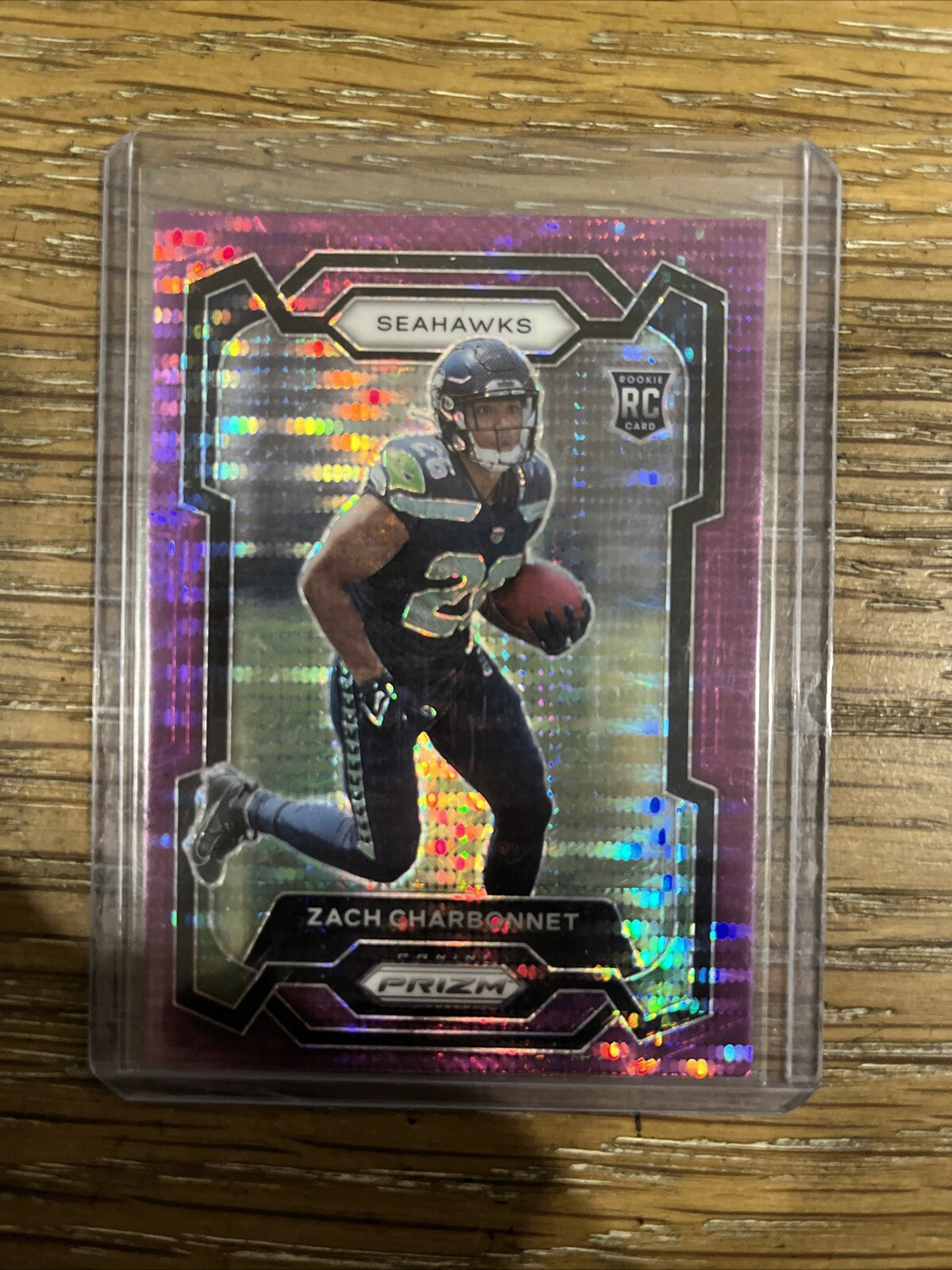 2023 Panini Prizm - Rookies Purple Pulsar Prizm #392 Zach Charbonnet (RC)