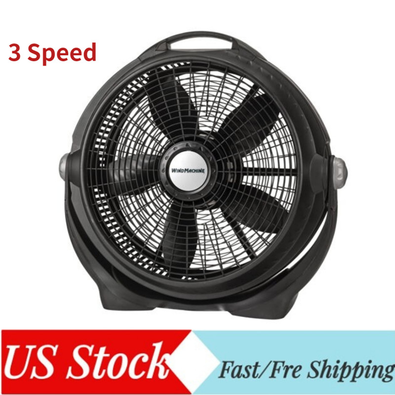 Lasko 20 Wind Machine Air Circulator Floor Fan with 3 Speeds, A20302,  Black NEW - The ICT University