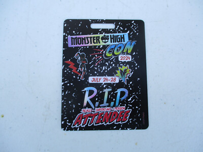#ad SDCC 2024 Exclusive Mattel Monster High Con Lanyard Pin amp; Attendee Badge $9.99