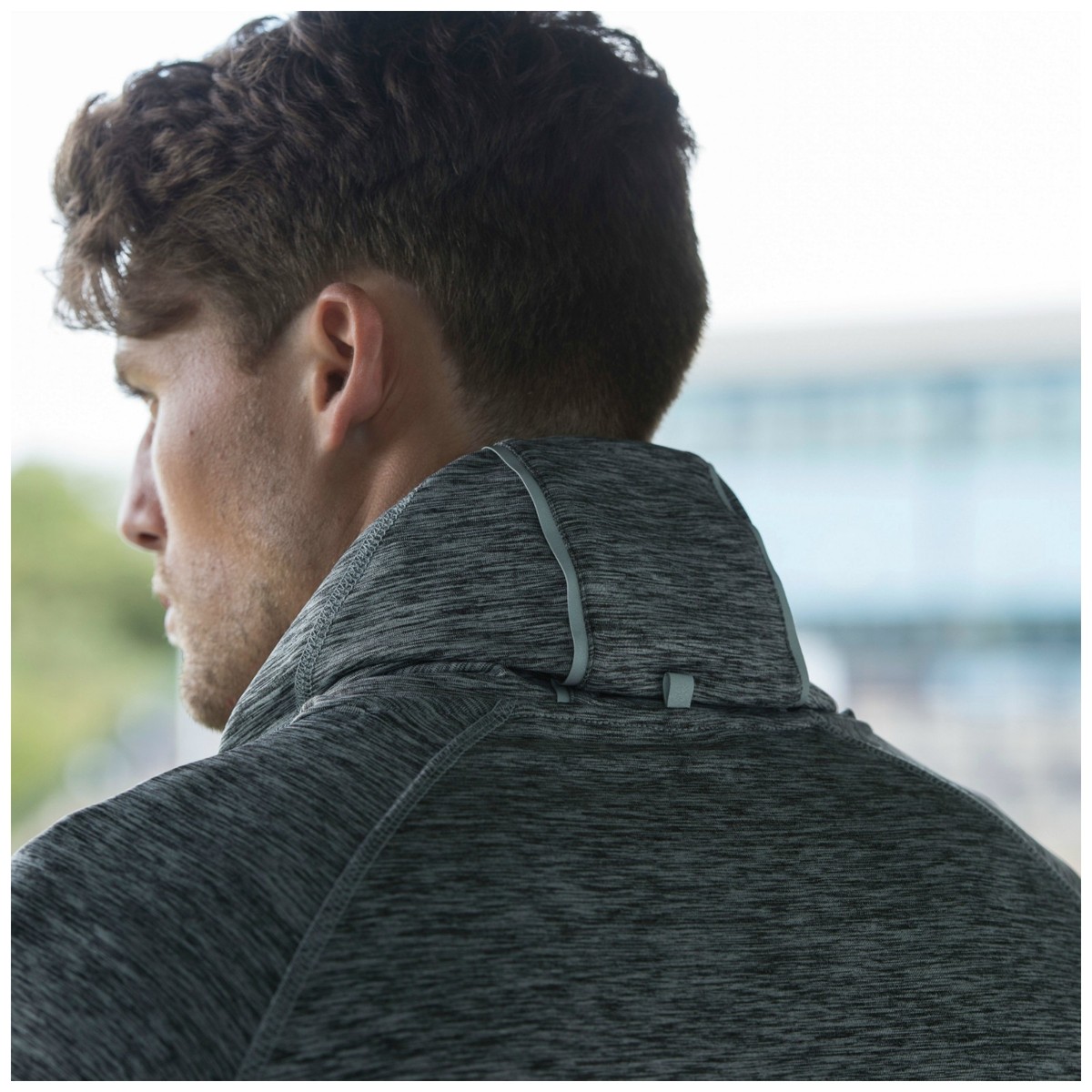 cowl neck hoodie with thumb hole