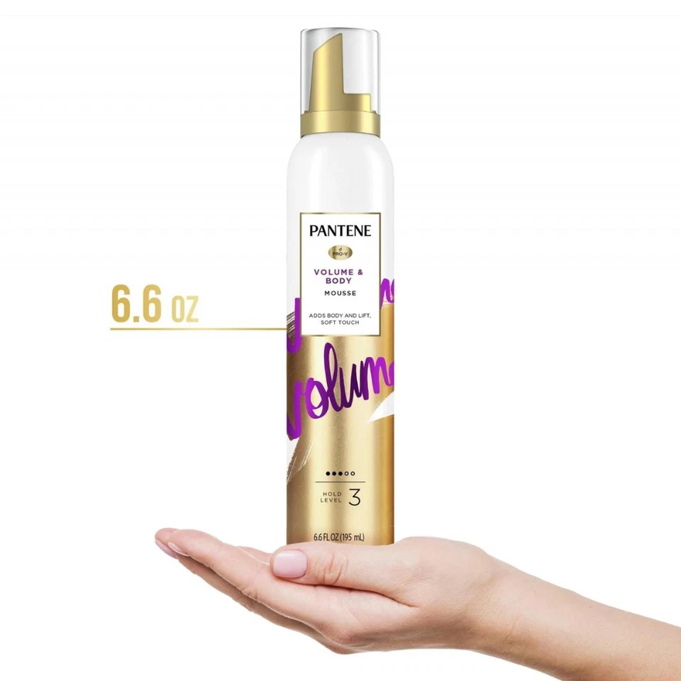 Pantene Volume Mousse, Boosts Fine Flat Hair for Max Fullness, 6.6 oz ( 2 Pack ) - Изображение 4 из 4