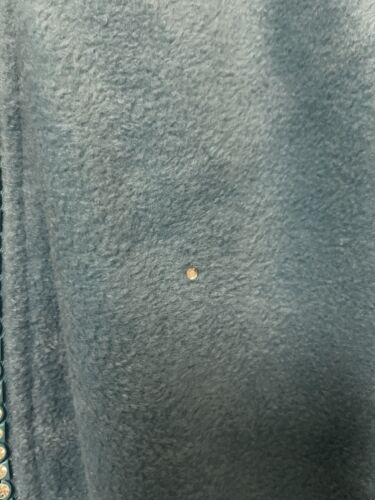 NWT Quacker Factory Rhinestone Zipper Front Fleece Jacket 2X Teddy Fuzzy Blue - Picture 3 of 6