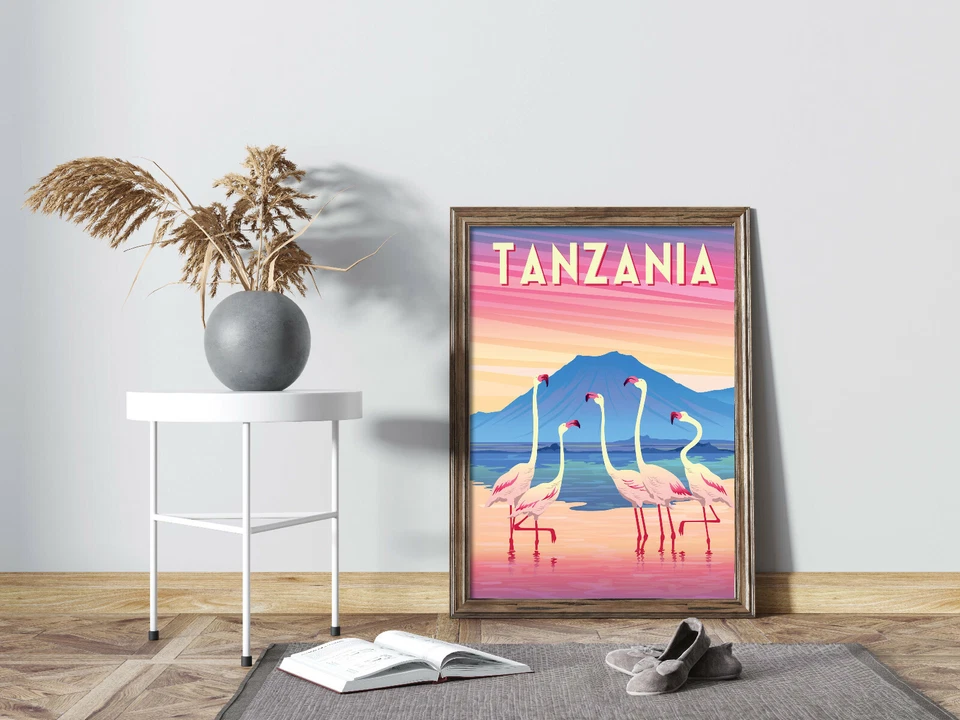 Tanzania travel poster, Tanzania retro print, Tanzania vintage travel print - Image 3 of 4