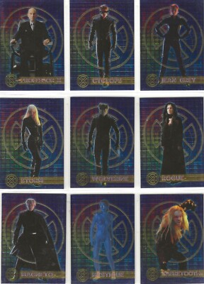 X MEN MOVIE CHROME KARTEN C1 BIS C10 VON TOPPS AUSGABE 2000