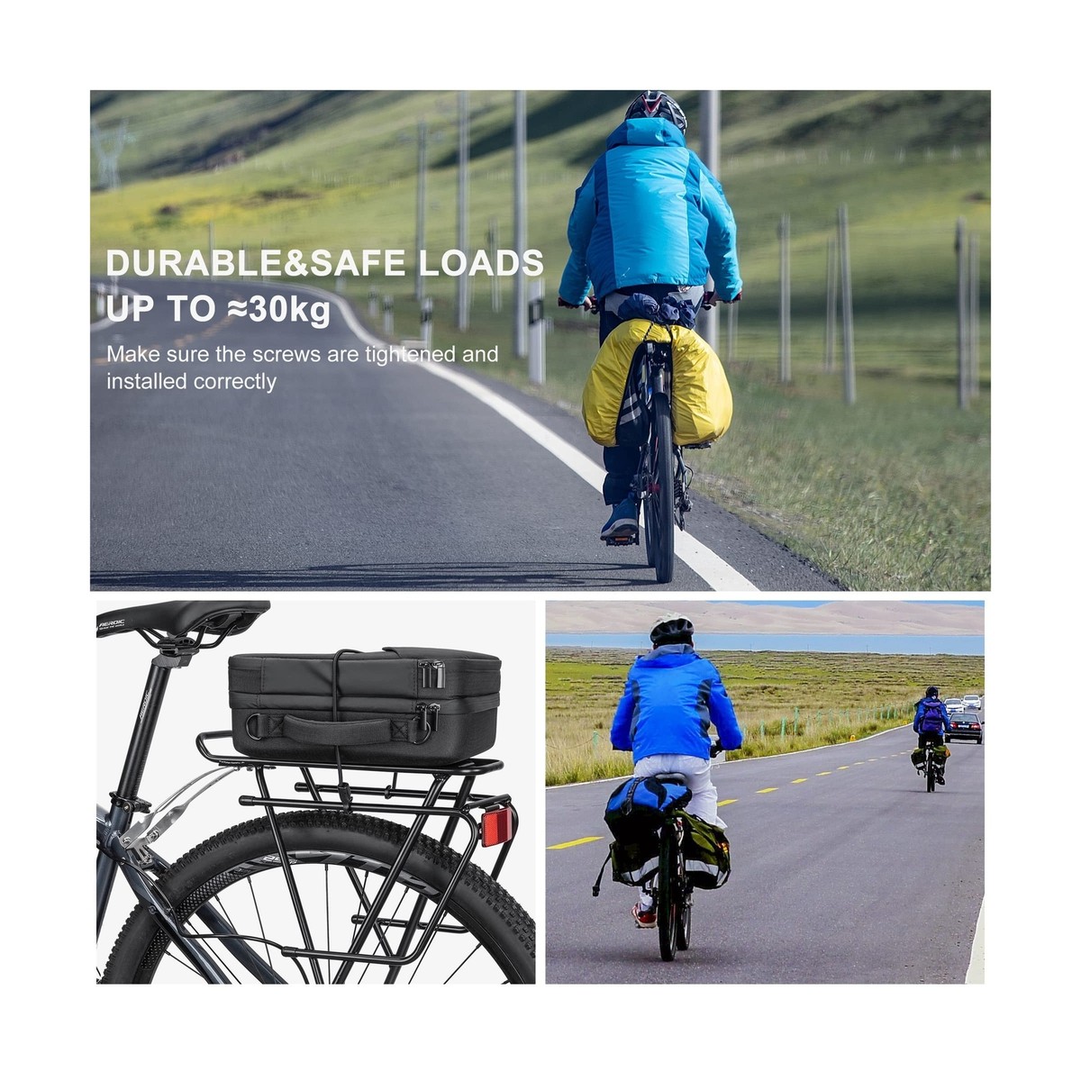 Rack Mount Rear Bike Rack Disc Brakes Bike Basket CXWXC Rear Bike