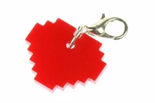 Heart Charm Charm Bracelet Miniblings Valentine's Day Pixel Love Acrylic Glass