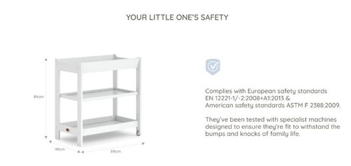 Boori 3 Tier Changer Wood Nursery Multifunctional Changing Table for Newborns - Picture 8 of 14