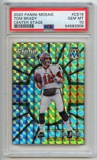 Tom Brady 2020 Panini Mosaic #CS19 Center Stage PSA 10 GEM MINT