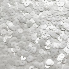 5mm Flat Sequins Milky White Transparent Glossy Matte Reversible Made in USA