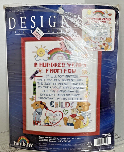 Designs 100 Years I was Important in the Life of a Child  Cross Stitch Kit - Picture 1 of 4