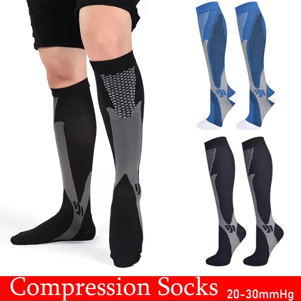 20-30mmHg Knee High Compression Socks for Men and Women - Medical Support Calf Stockings for Sports and Active Lifestyles-image