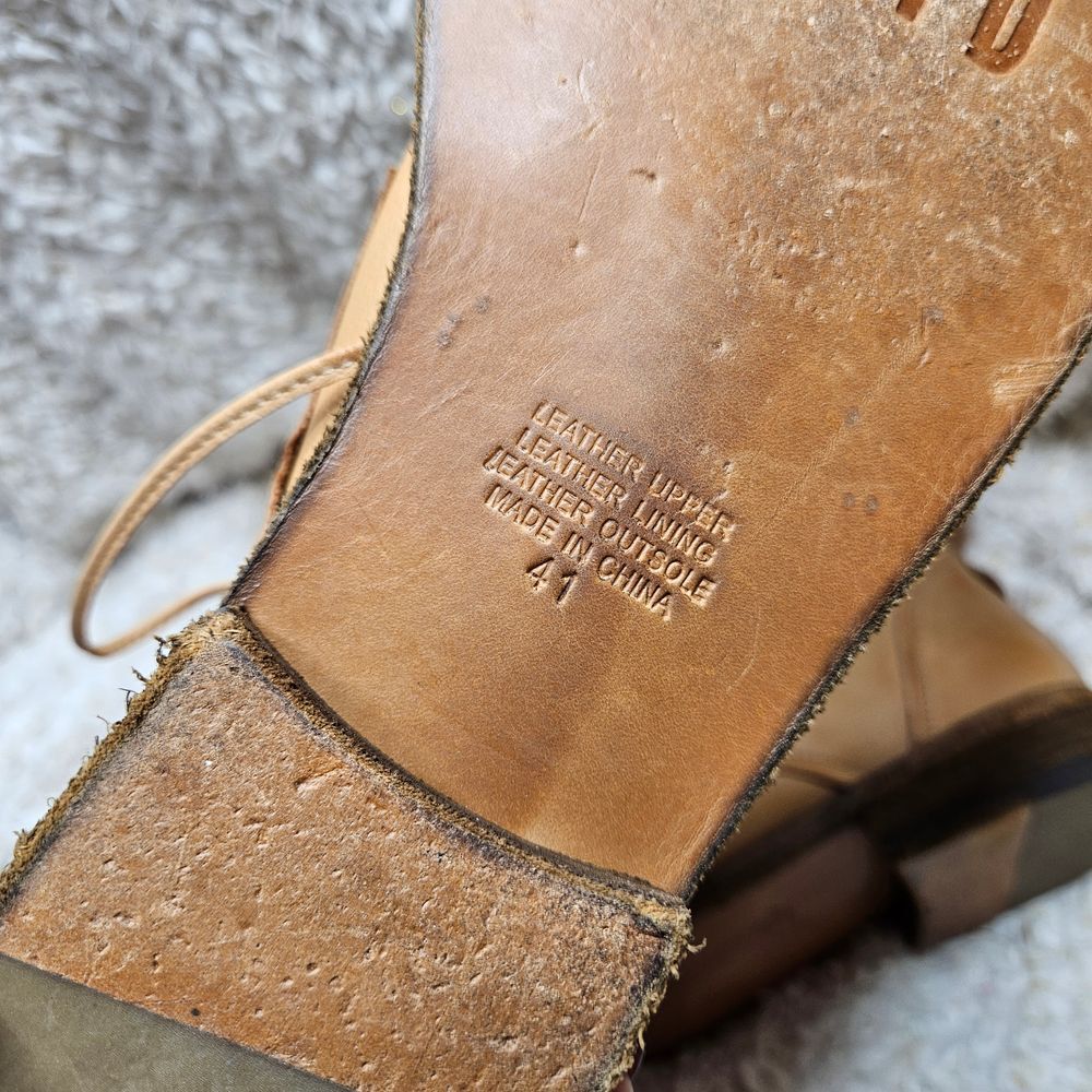 Silent D Chug Supple Tan Leather Laceup Boots sz … - image 10