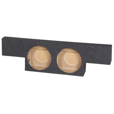 QPOWER DUAL HOLE 10'' SUBWOOFER CARPET ENCLOSURE BOX FOR CHEVY GMC 04-06 CREW CAB