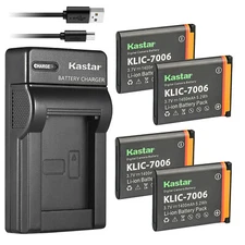 Kastar LB-012 Battery Slim USB Charger for Kodak PixPro FZ52, PixPro FZ53 Camera