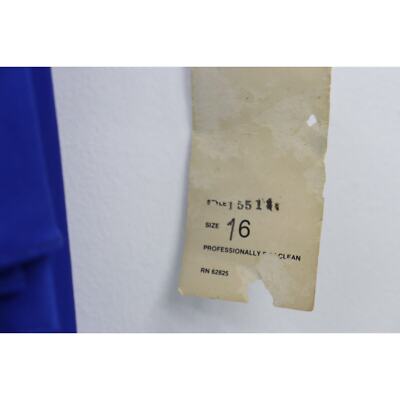 Vintage Tadashi Size 16 Royal Blue Side Diamond Detail Dress