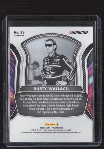 2021 Panini Prizm #89 Rusty Wallace Legends Reactive Orange Prizm - Picture 2 of 2