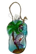  St Nicholas Square Kohls Tropical Flamingo Glass Christmas Ornament