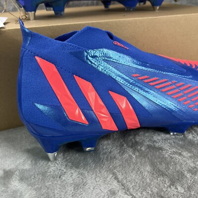 Adidas Predator Edge+ SG Blue Soccer Cleat Boots Hi Blue 