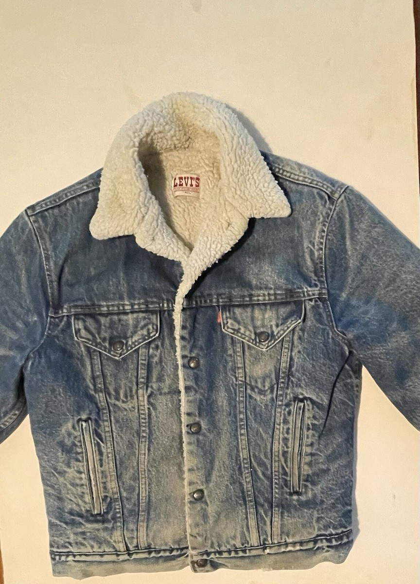 VTG LEVI'S Denim Trucker Jacket Size 40L Red Tab WPL423 Made VTG LEVI'S Denim Trucker Jacket Size 40L Red Tab WPL423 Made