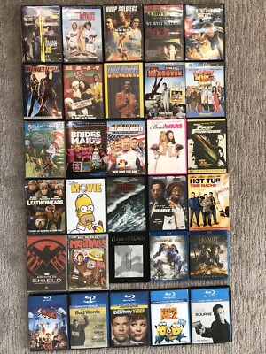 64 Movies =$110 Lot has 17 4K +6 HD Blu Ray +30 Dvds +11 Single