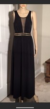 charlotte russe evening gown brass accents stunning size small nlack