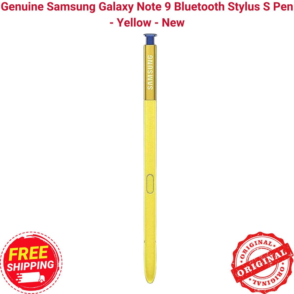 Genuine Samsung Galaxy Note Bluetooth S Pen – Yellow – Stylus