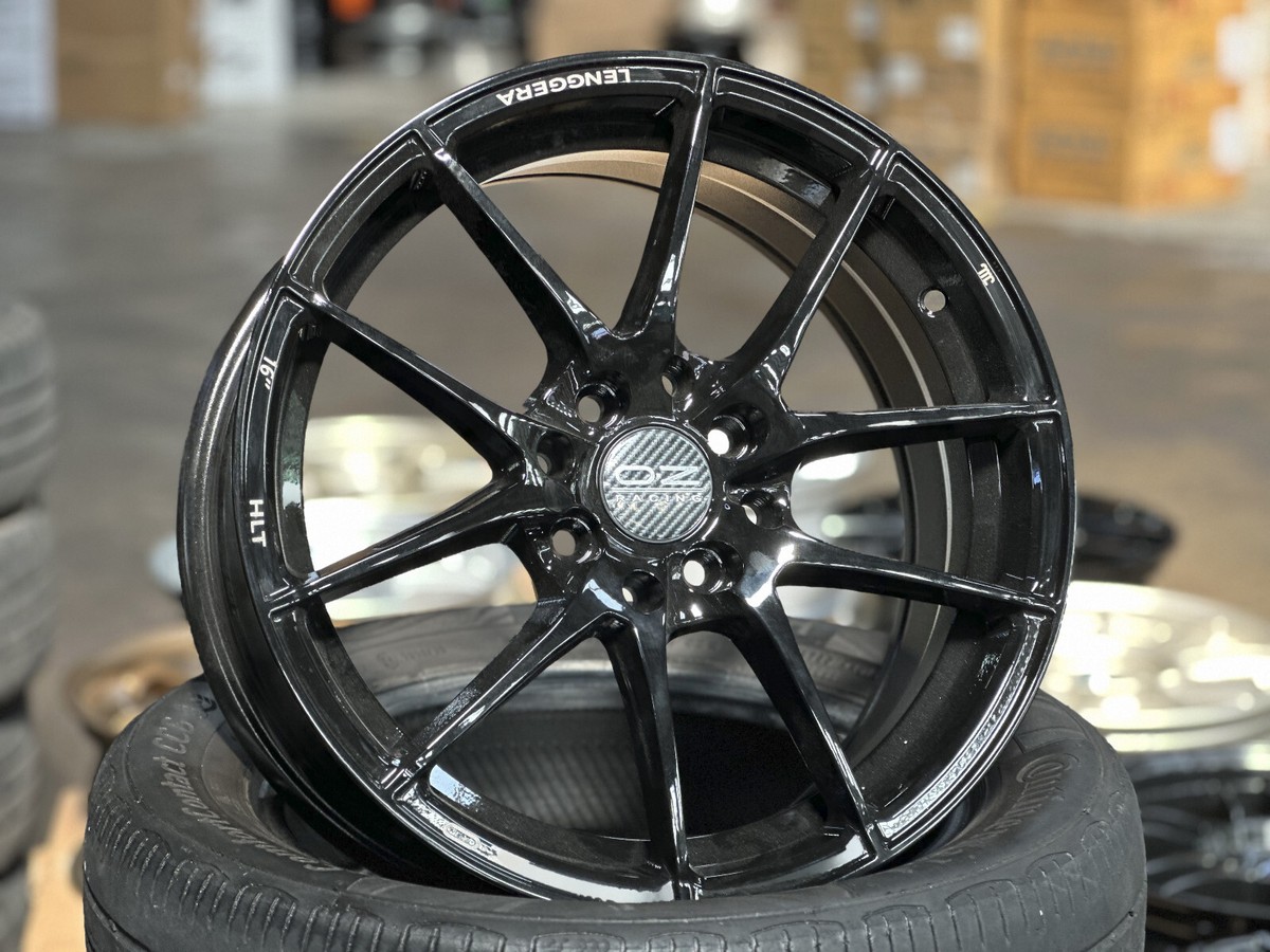 New 16x7 OZ Leggera HLT Black 4x114.3 (4 wheel) fit HONDA TOYOTA