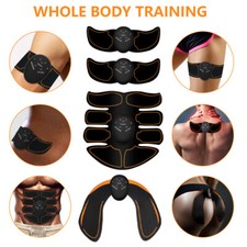 Electric Muscle Gel Pads EMS Machine Abdominal Toning Belt Body Fitness Trainer
