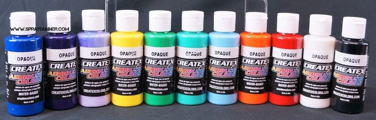 Createx Airbrush Colors – Opaque 11 Color Set (2oz Bottles)