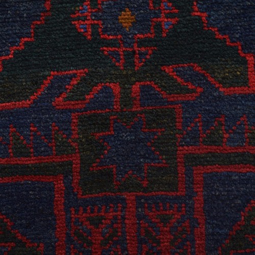 Beautiful Traditional Handmade Tribal Afghan Red Geometric Rug 2'11x4'0ft B17641 - Picture 4 of 7
