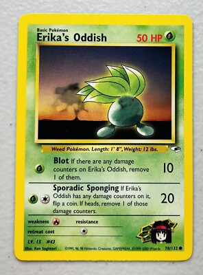 Erika's Oddish 78/132 Gym Heroes Pokemon Card | eBay