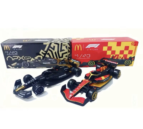 Set McDonald's F1 2025 : Voiture Film Cars APX + Voiture F1 - Édition Limitée 1:43 - Die-cast